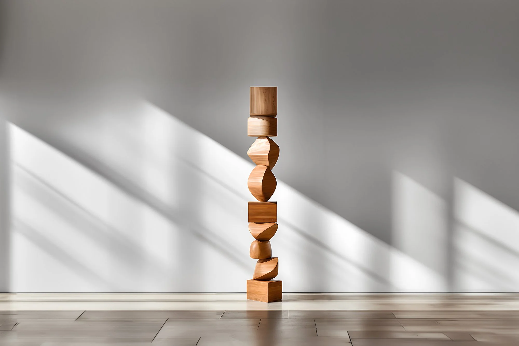 Abstract Oak Elegance Still Stand No59 by NONO, Carved Totem